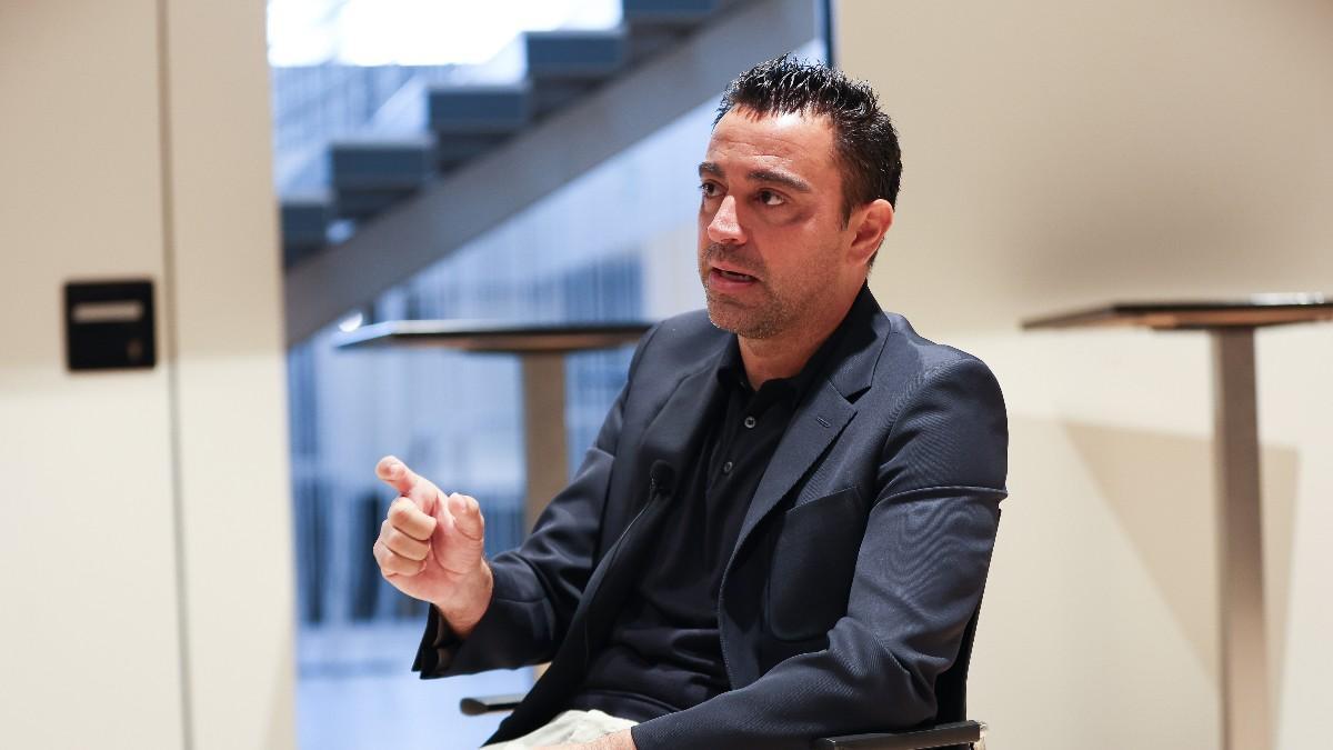 Xavi Hernández, durante la entrevista