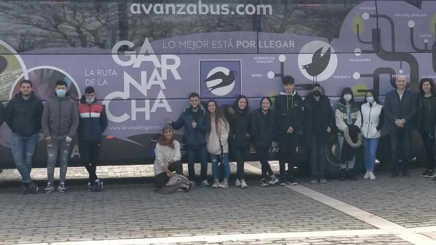 Los estudiantes del IES Juan de Lanuza de Borja recorren la Ruta de la Garnacha