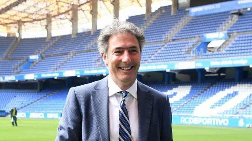 Vicente Celeiro, nunha visita recente a Riazor.