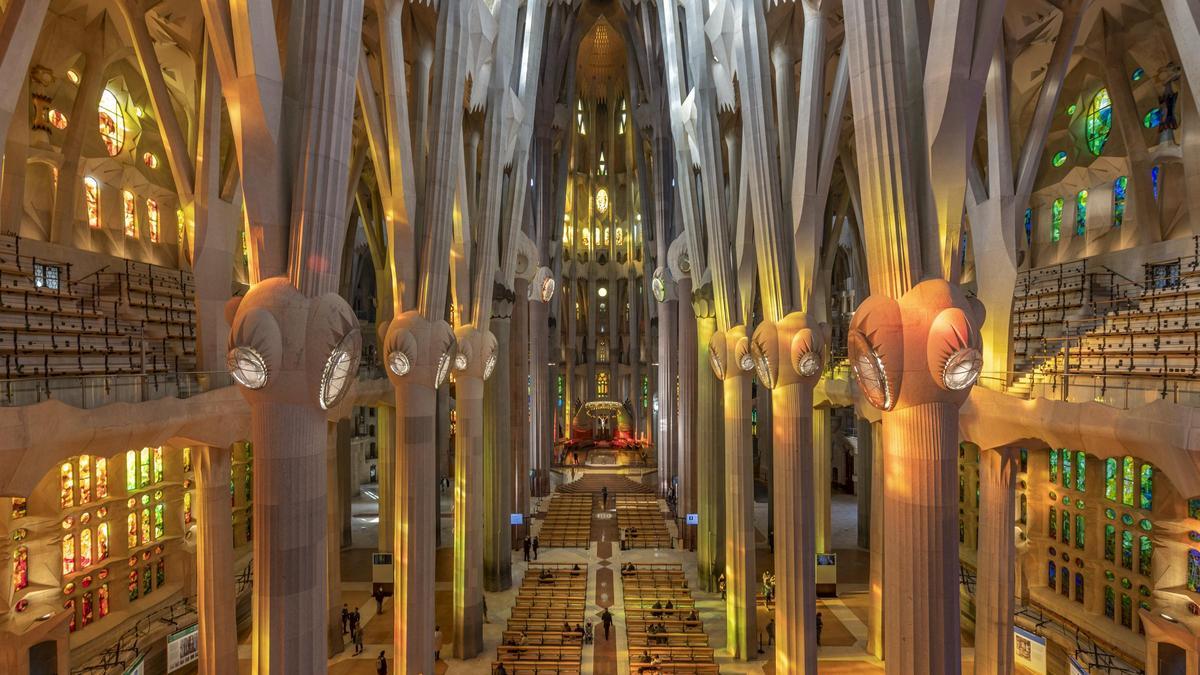 La nave central de la Sagrada Família