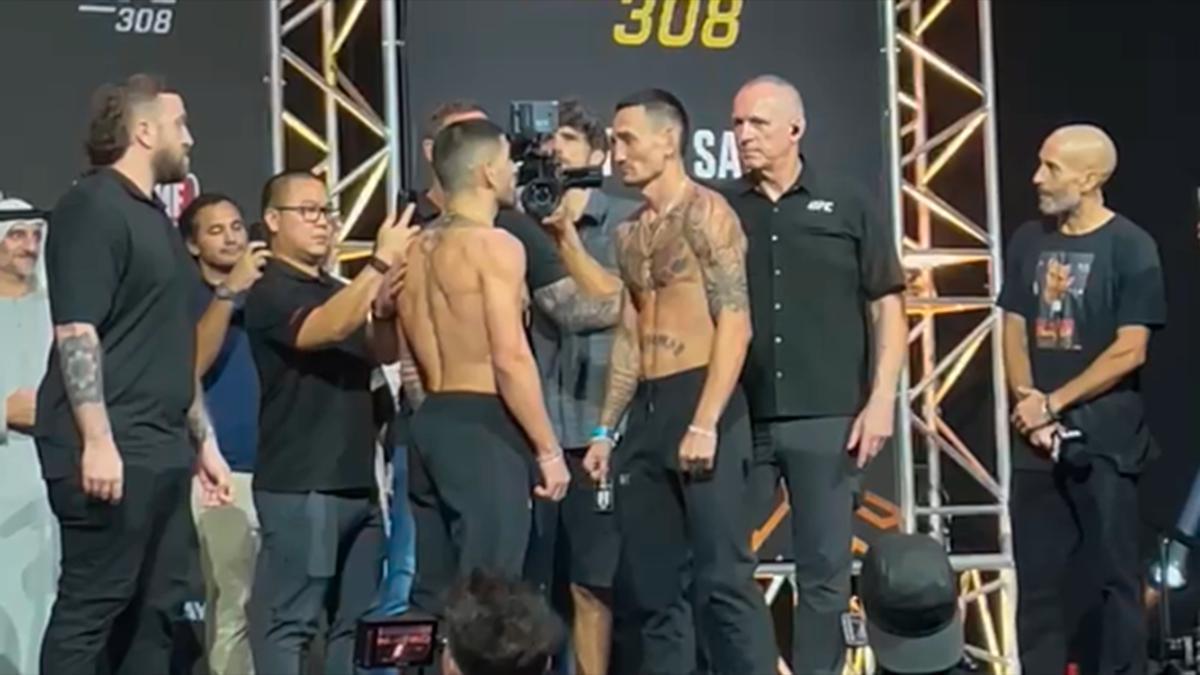 Salen Ilia Topuria y Max Holloway por última vez antes de su pelea en el UFC 308