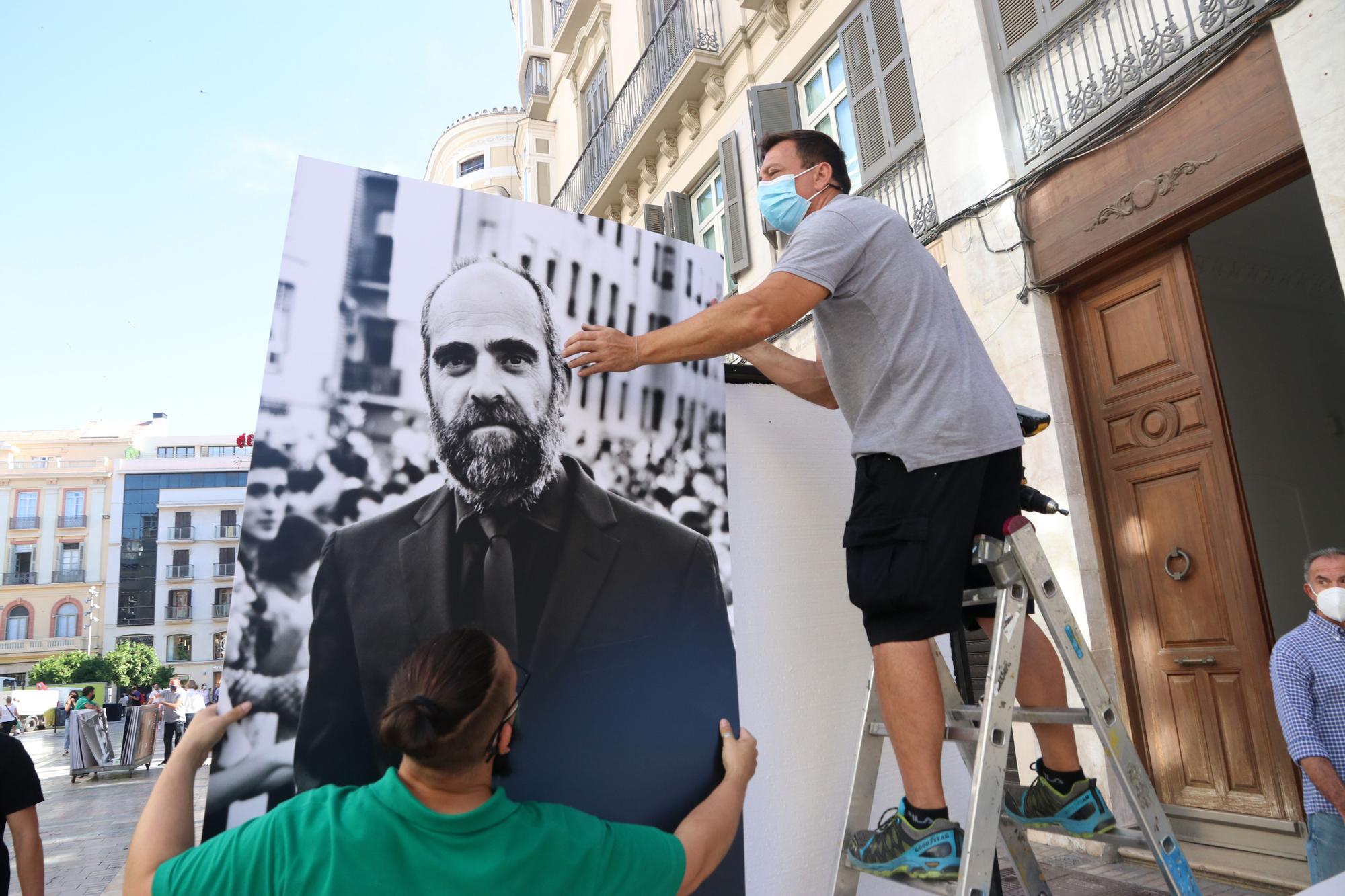 Preparativos de la inauguración del Festival de Cine de Málaga 2021