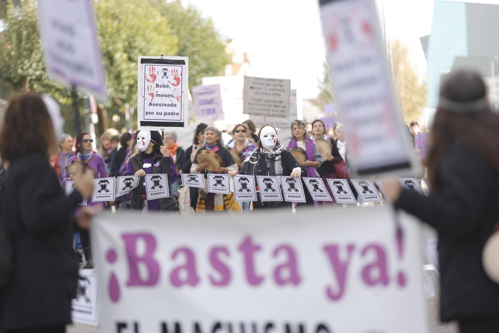 Así fue la manifestación del 25N en Pola de Siero