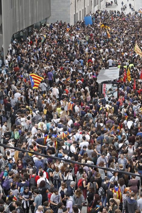 Concentracions a Girona en protesta per la sentència del procés