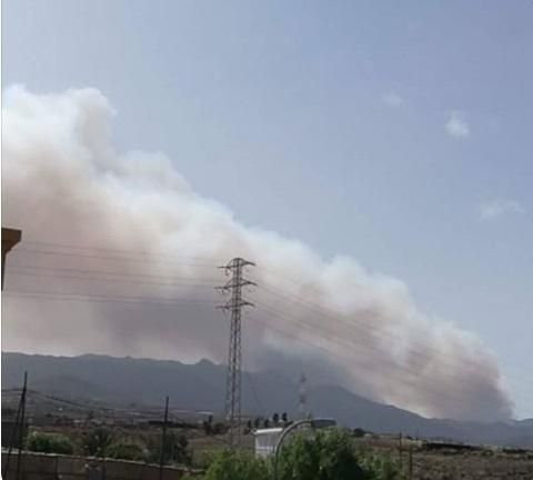 Incendio en Tejeda