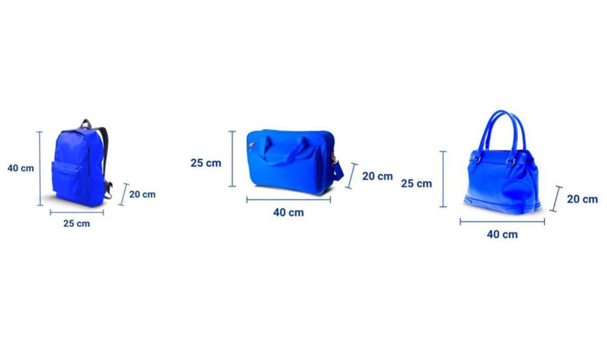 Bolso de mano avion medidas hotsell