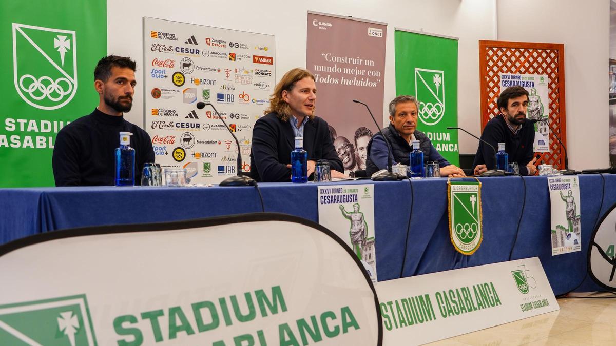 Báguena, Gómez, Hernández y Ramos, durante la presentación de este lunes.