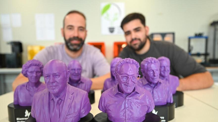 El Parque Científico de la UMH diseña unos originales galardones 3D para reconocer a empresarios de Elche por su colabaración con la Fundación Síndrome de Dravet