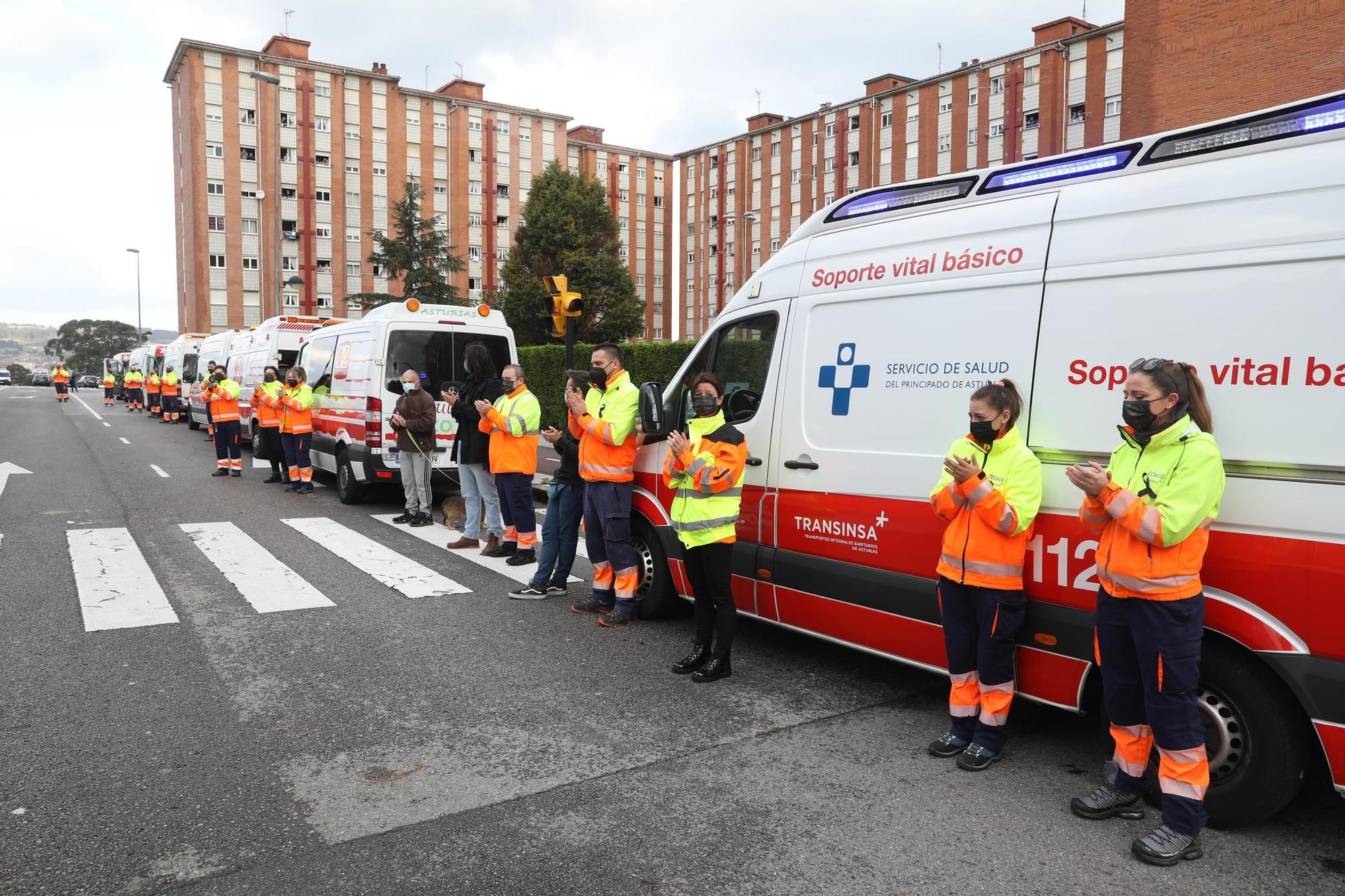Homenaje al técnico de ambulancia fallecido en Gijón