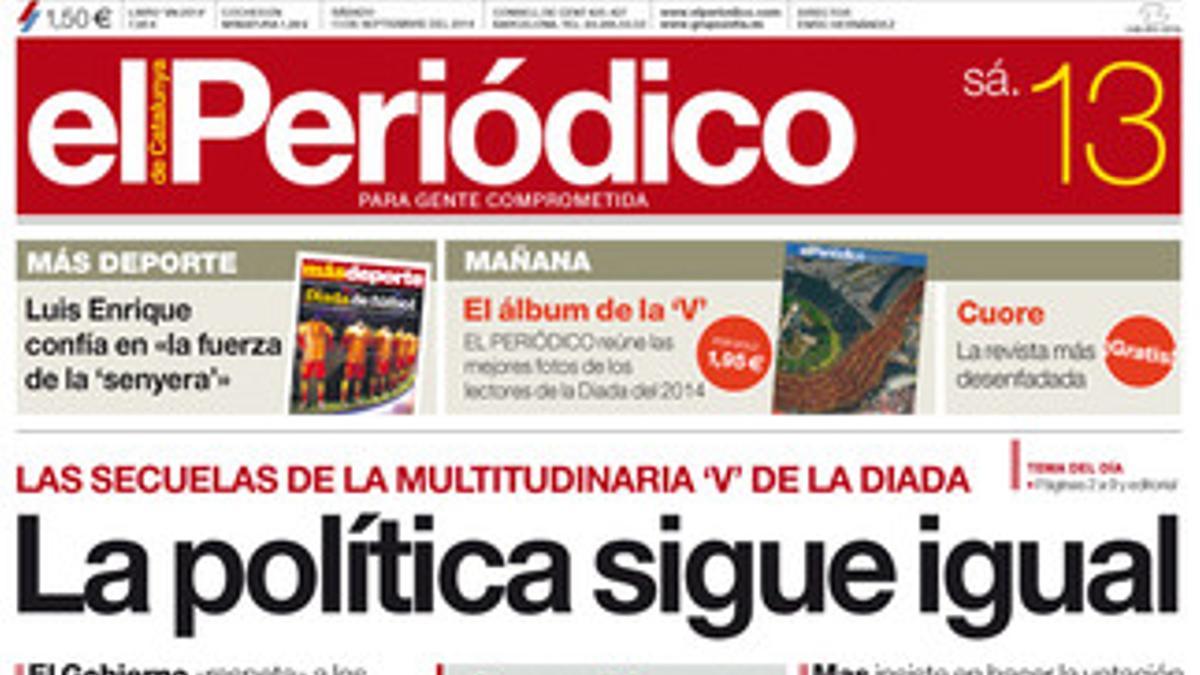 La portada de la edición del 13 de septiembre