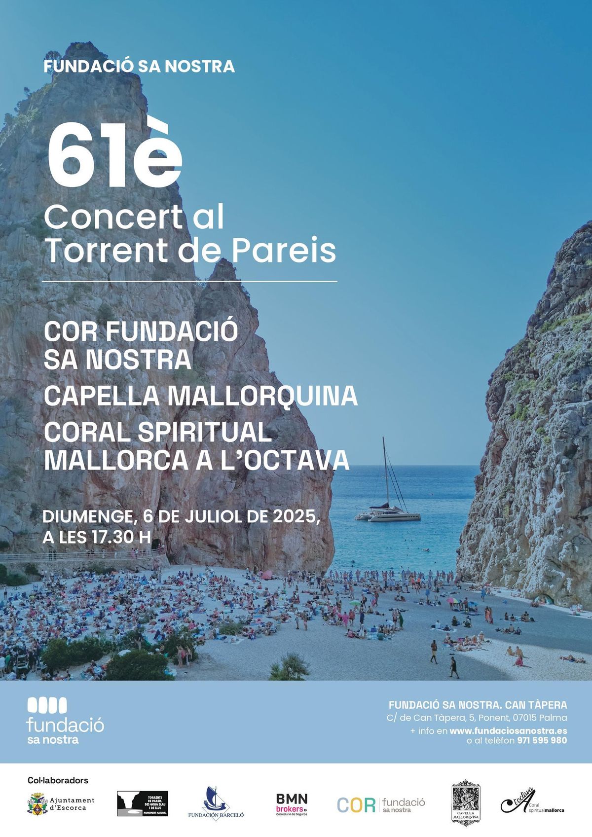 La Fundació Sa Nostra celebra el 61º aniversario del Concert al Torrent de Pareis