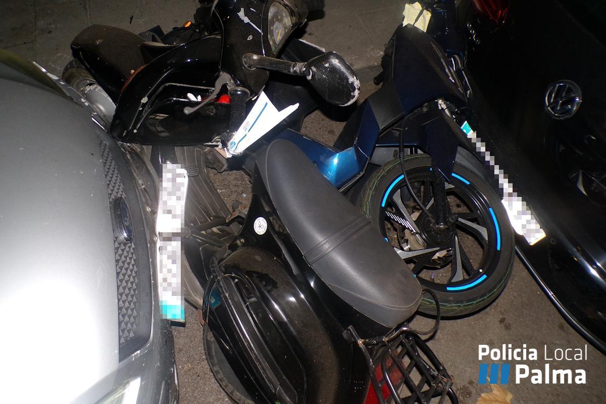 Dos motos resultaron afectadas.