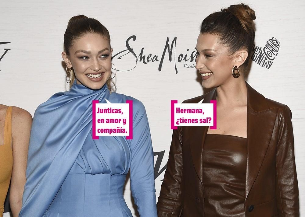 Bella y Gigi Hadid sonrientes