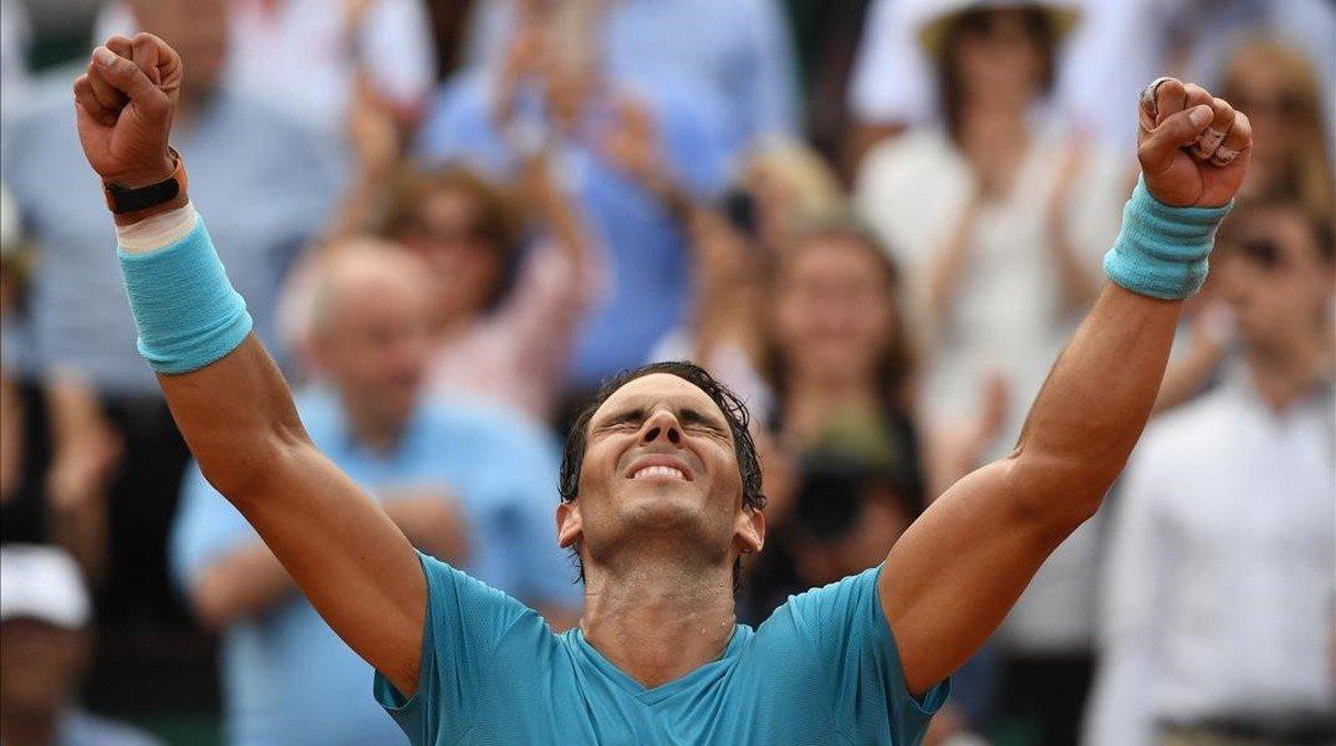 rpaniagua43696434 spain s rafael nadal celebrates after victory over austria s180610180433