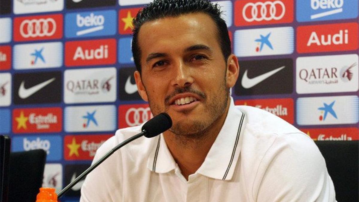 Pedro, en su despedida del Barça