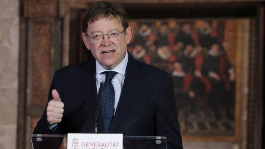 El presidente de la Generalitat, Ximo Puig, durante su conferencia telemática en el marco de «Foro Alicante».