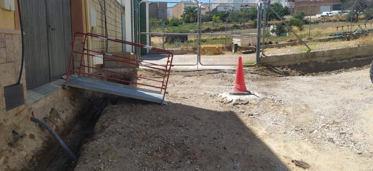 Imagen de una obra en El Saucejo.