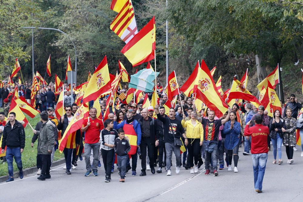 400 persones es manifesten a Girona en favor de la unitat d''Espanya i en contra del Govern destituït
