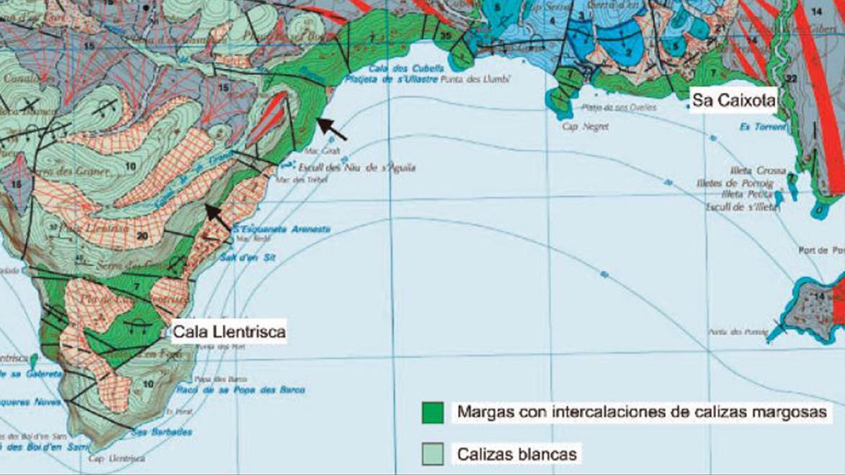 Mapa geológico de la zona.