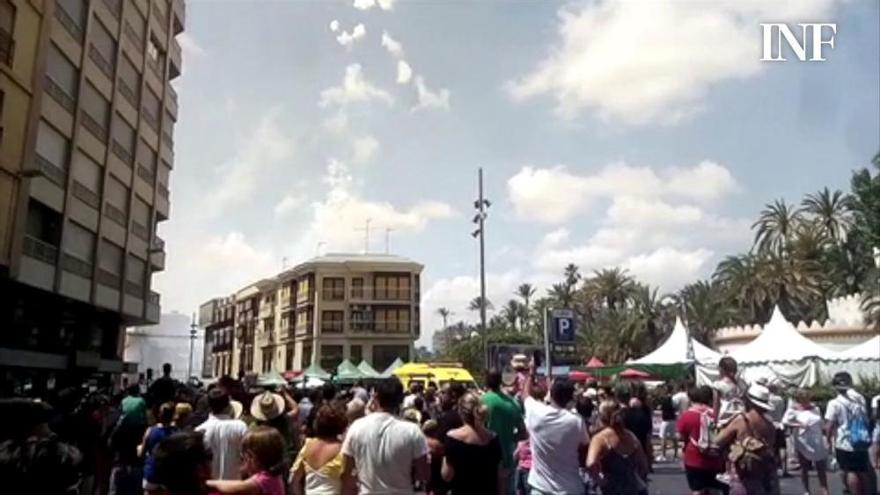 Primera mascletà de las Fiestas d'agost de Elche