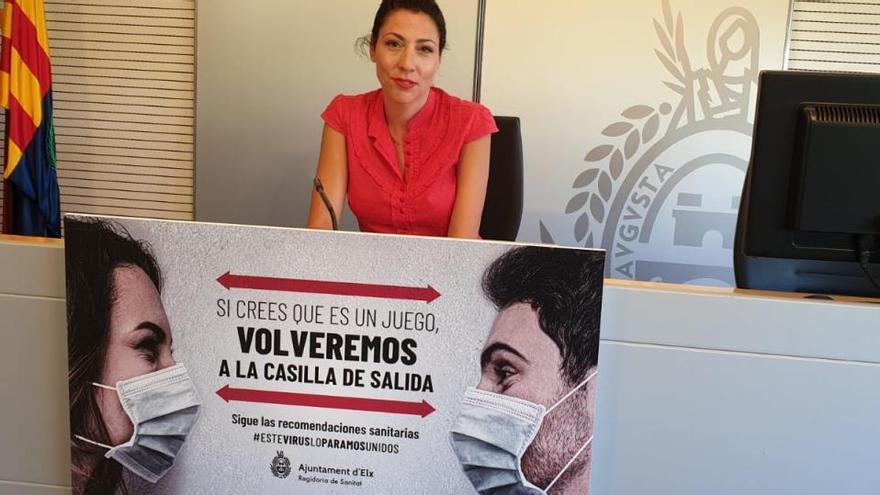 Campaña en los autobuses de Elche y en vallas publicitarias para concienciar del uso de la mascarilla