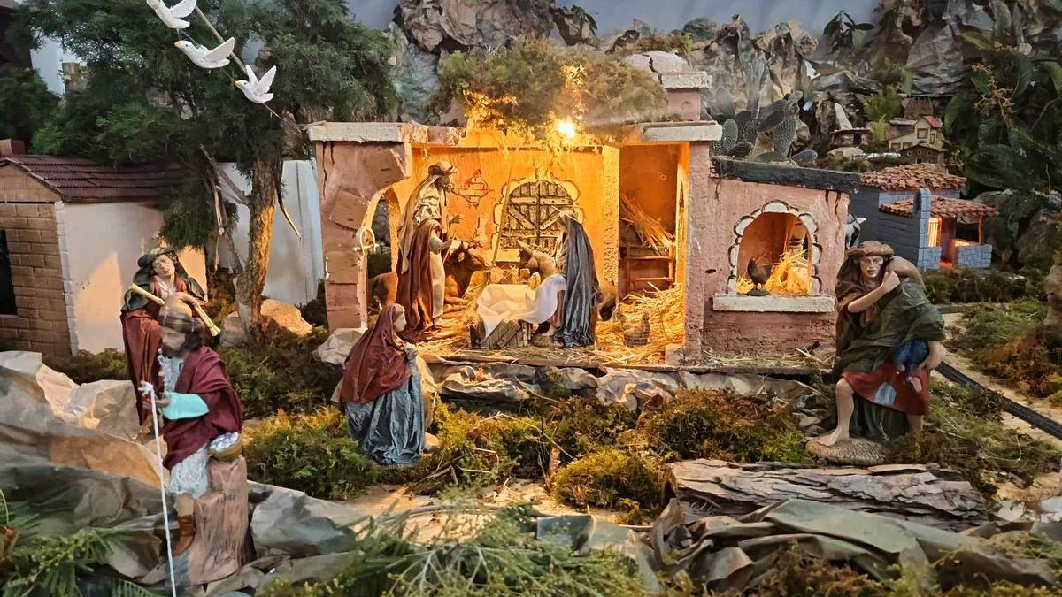 Detalle del belén de Corao.