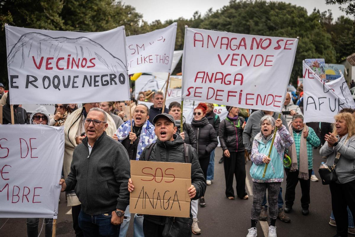 Manifestación en Anaga