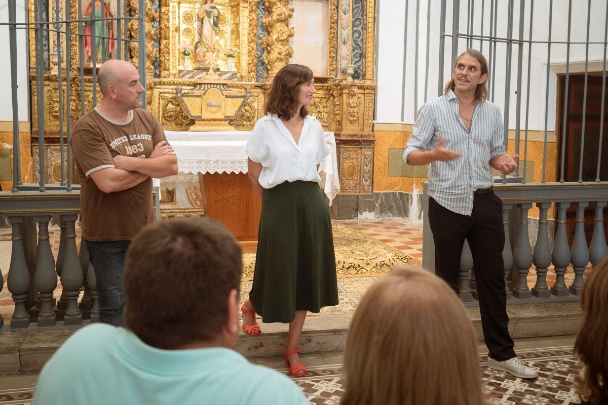 David Pérez, Irene Marco y Yann Leto en Arándiga.