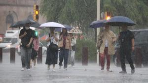 lluvia en barcelona