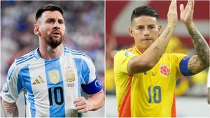 Leo Messi y James Rodríguez se verán las caras en la final de la Copa América 2024