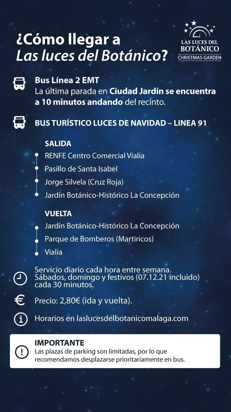 ¿Cómo llegar a las luces del Botánico?