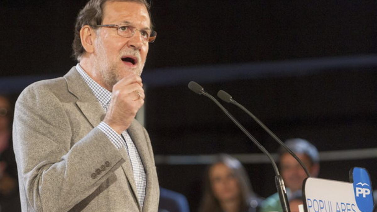 Mariano Rajoy, en la clausura de las jornadas del PP sobre buen gobierno, este sábado en Cáceres.