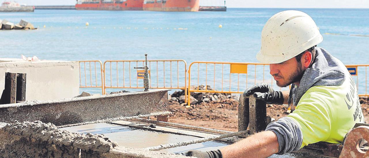 Obras para dotar al litoral de Valleseco, en Santa Cruz de Tenerife.