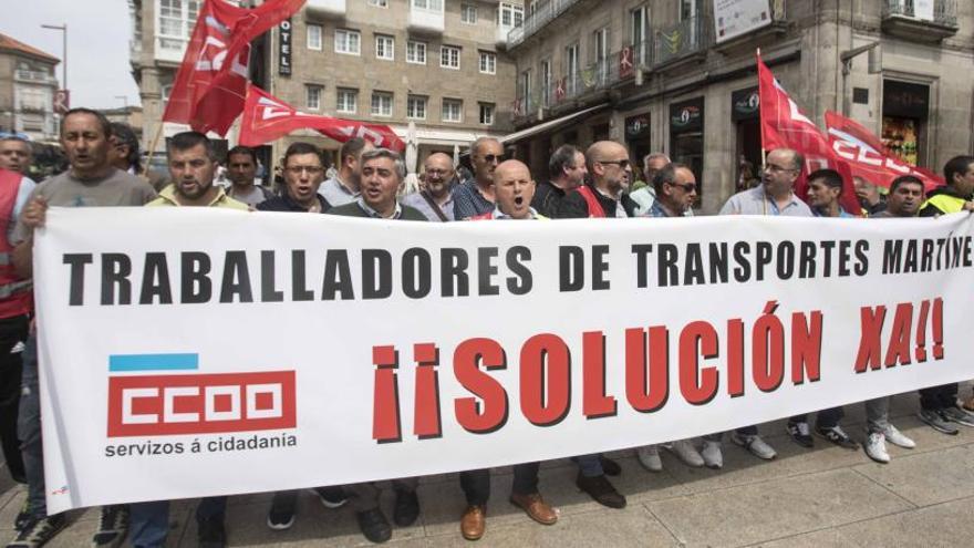 Los trabajadores de Souto volvieron a concentrarse esta semana en Vigo.