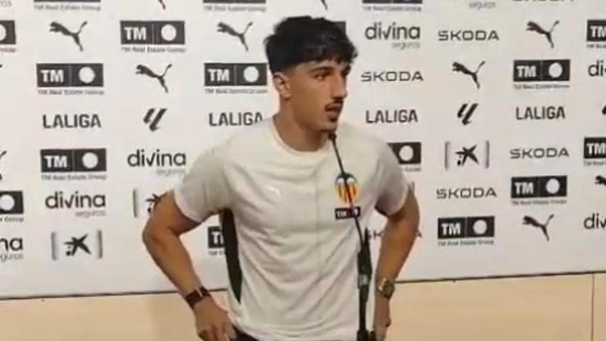 Diego López habla en zona mixta tras su gol