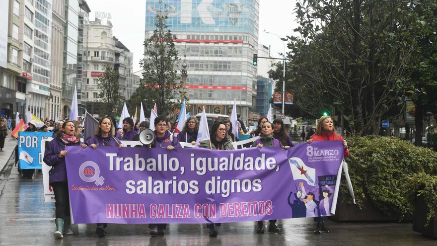 Marcha da CIG na Coruña polo 8 de marzo