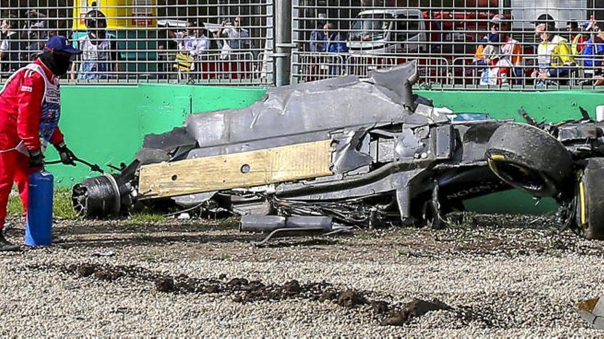 Así quedó el McLaren Honda de Fernando Alonso en Melbourne