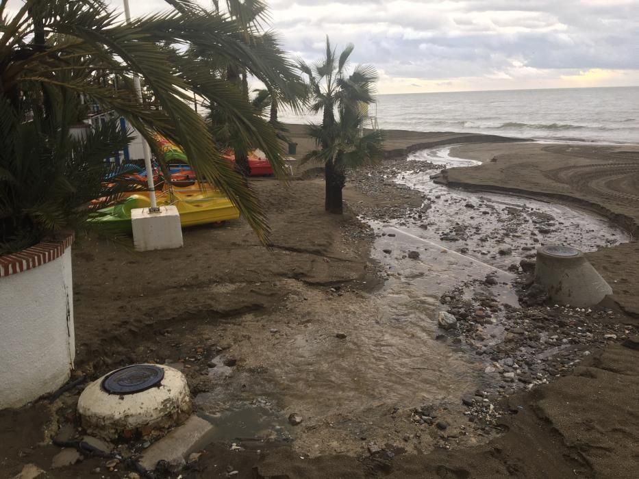 Granizo y lluvia en Marbella.