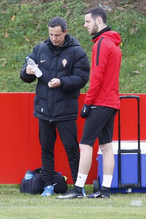 Entrenamiento del Sporting.