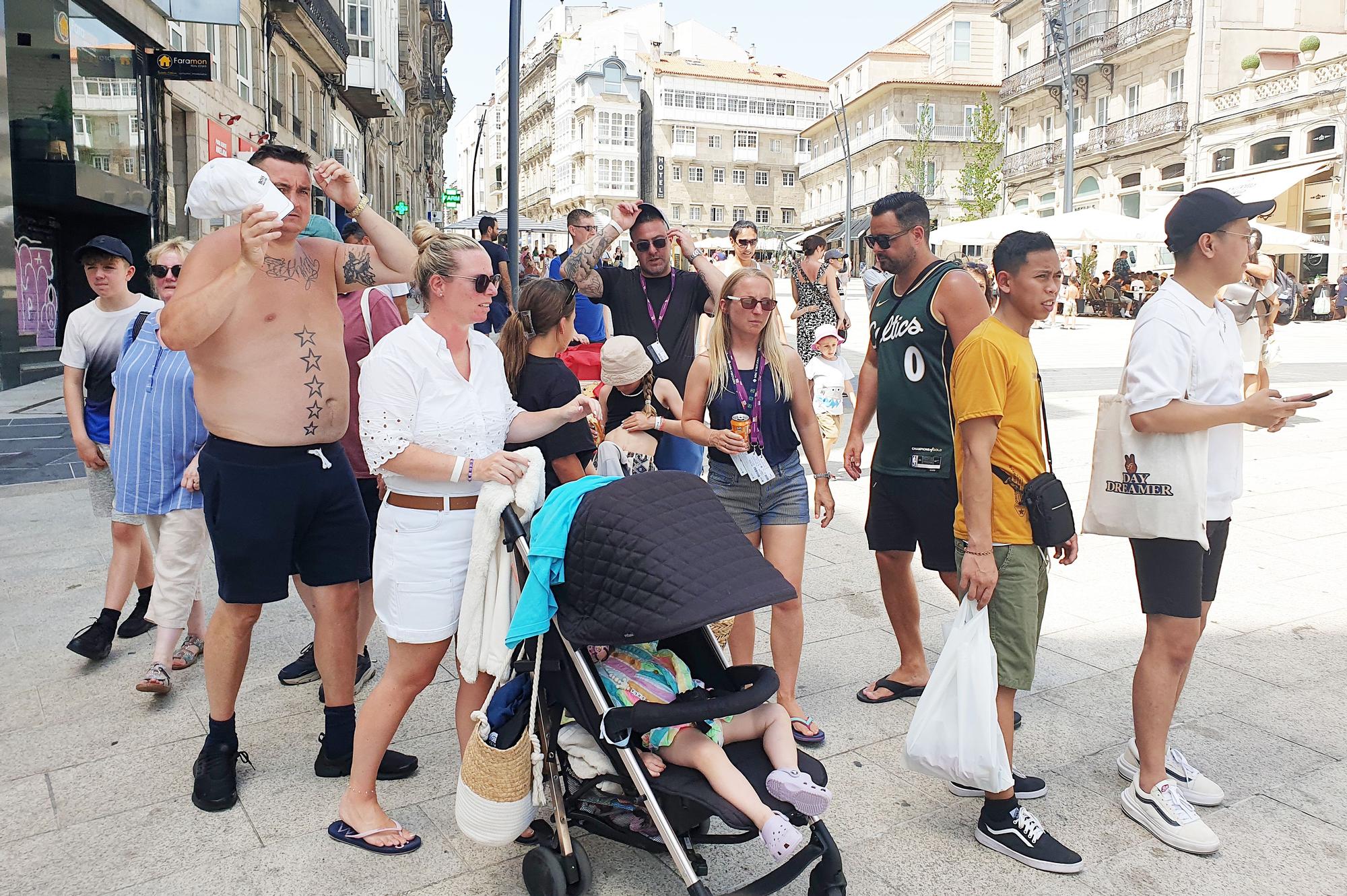 Vigo se derrite con el día más tórrido del verano