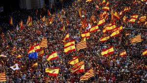 Vista aérea de la manifestación del 8 de octubre de 2017