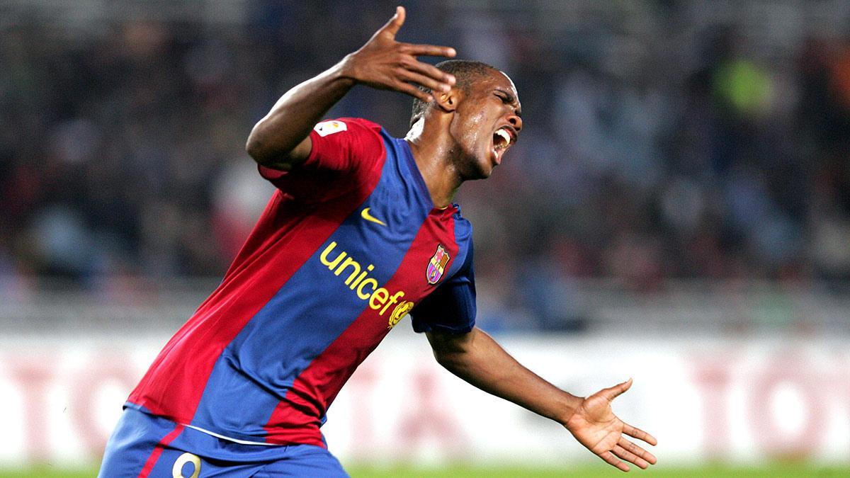 Eto'o, en una imagen como jugador del FC Barcelona