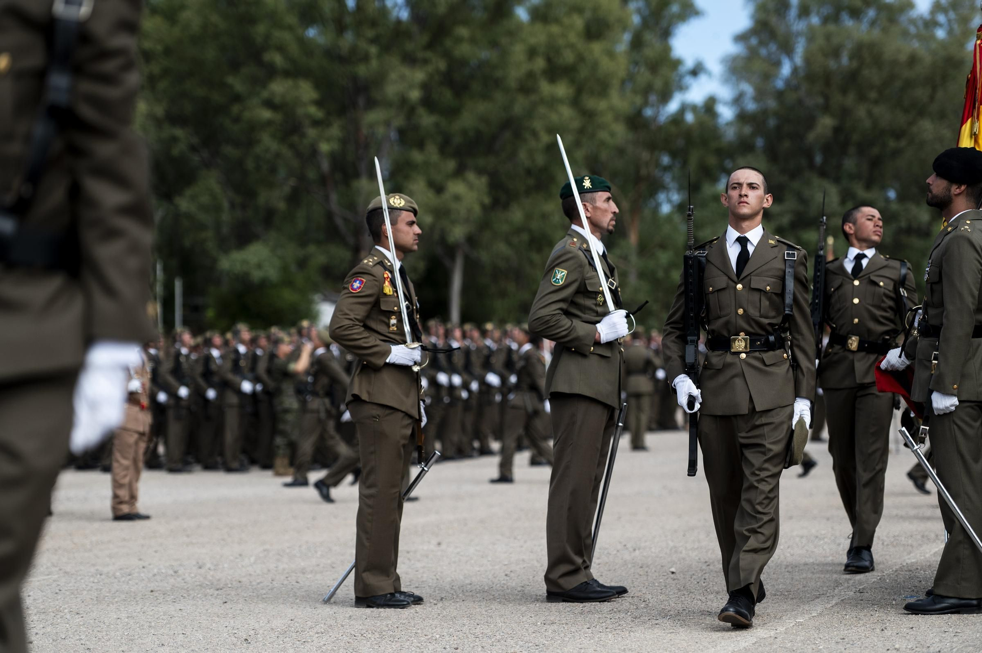 Multitudinaria jura de bandera en Cáceres, con récord de mujeres soldado