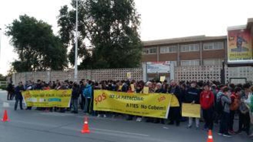 Una de las protestas de alumnado y familias.