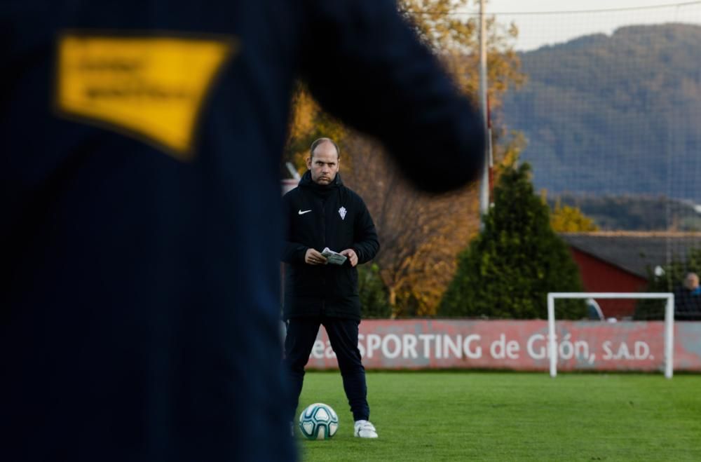 Entrenamiento del Sporting en Mareo.