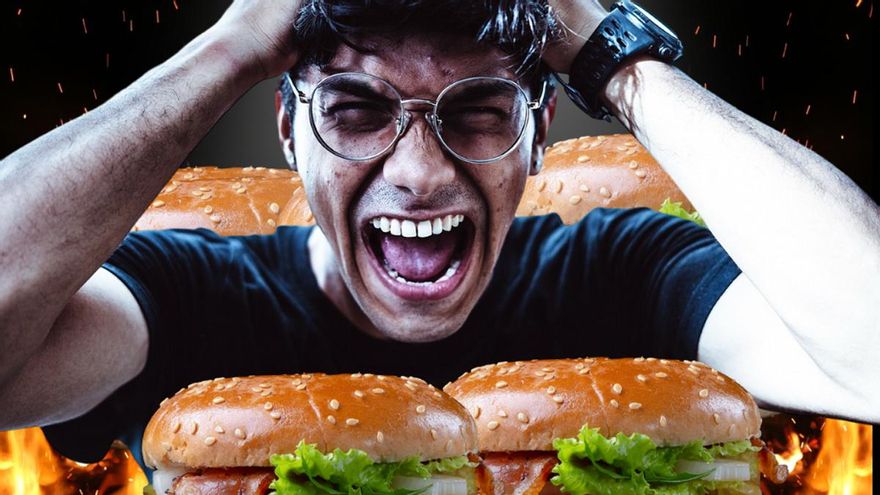 La reacción viral de un trabajador tras recibir un pedido de 99 hamburguesas en el último minuto