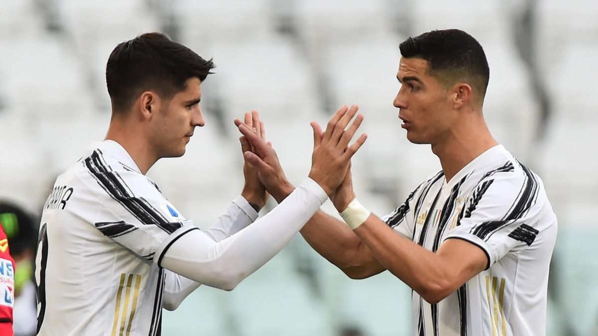 Morata reemplaza a Cristiano.