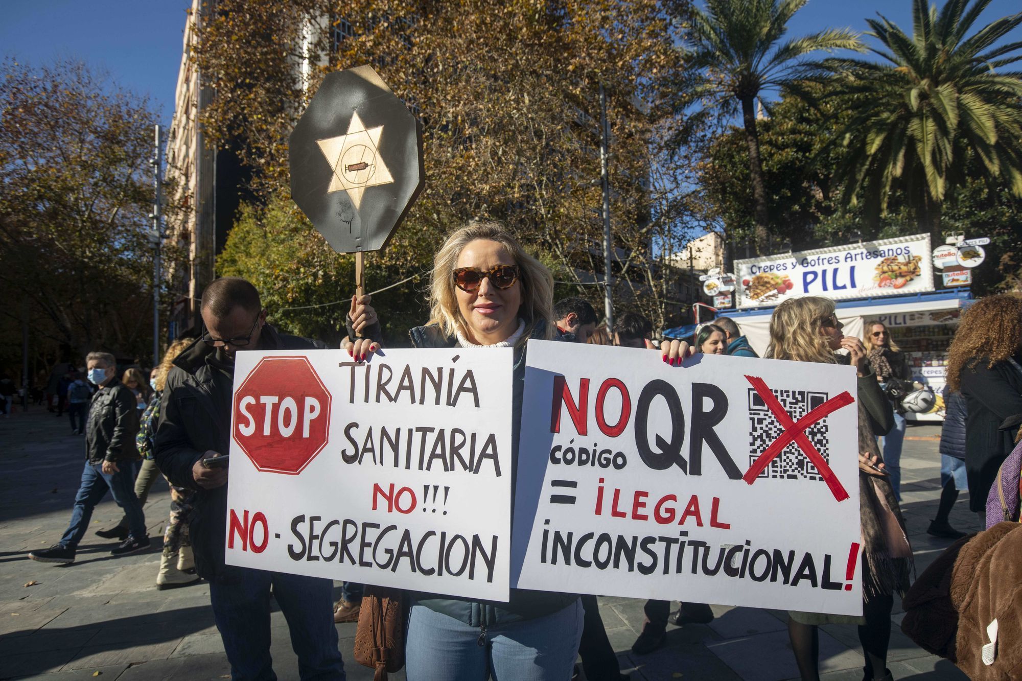 300 Impfgegner protestieren in Palma gegen die 3G-Regelung