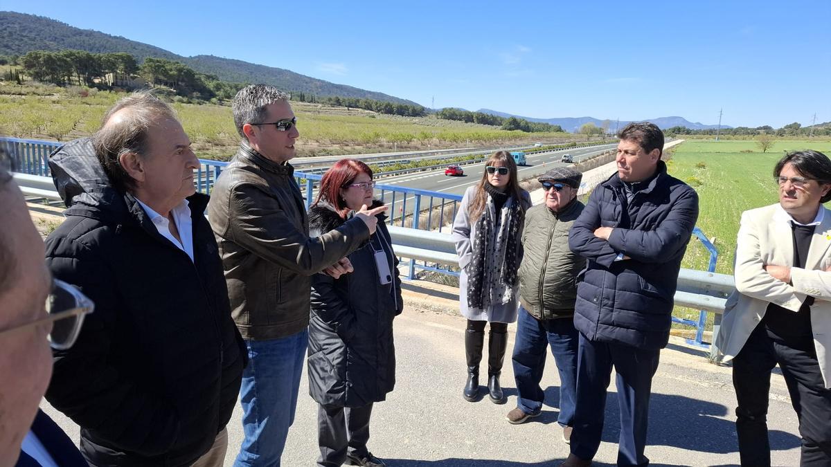 Visita de los empresarios este lunes a los terrenos donde se proyecta el polígono en La Canal de Alcoy