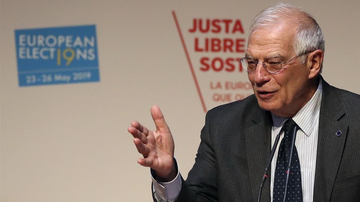 Josep Borrell, durante la convención del Partido Socialista Europeo en Madrid, este viernes.